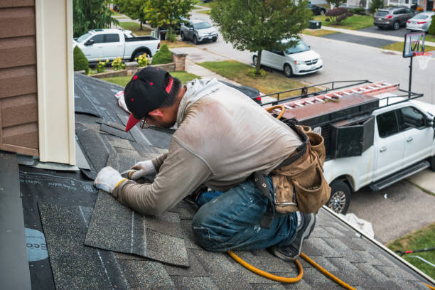 Professional Emergency Roof Repair technician working in Minot, ME